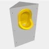 Urinoir d'angle Uricoin - Version plate - Jaune