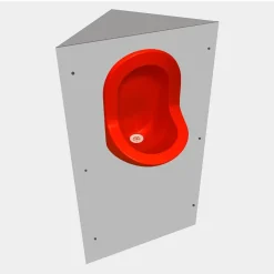 Urinoir d'angle Uricoin - Version plate - Rouge