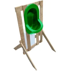 Urinoir d'extérieur en palette - Epuré - Vert - Design bohème - Réservoir 25 litres