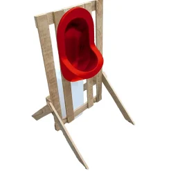 Urinoir d'extérieur en palette - Epuré - Rouge - Design bohème - Réservoir 25 litres
