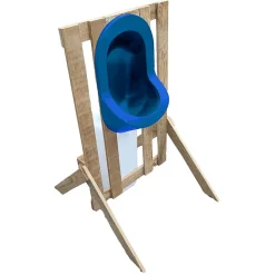 Urinoir d'extérieur en palette - Epuré - Bleu - Design bohème - Réservoir 25 litres