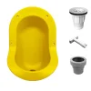 Urinoir sans eau encastrable Ti'Pi avec kit valve parachute et manchon droit - Polyéthylène - Jaune
