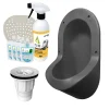 Urinoir sans eau encastrable TI'PI gris + kit valve parachute + pack entretien