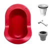 Urinoir sans eau encastrable Ti'Pi avec kit valve parachute et manchon droit - Polyéthylène - Rouge