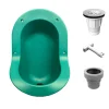 Urinoir sans eau encastrable Ti'Pi avec kit valve parachute et manchon droit - Polyéthylène - Bleu