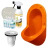 Urinoir sans eau encastrable TI'PI orange + kit valve parachute + pack entretien