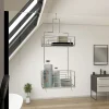 Valet Etagères de douche Blanc 2 Paniers - 20x10x50 cm - MAE