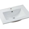 Vasque à encastrer blanche rectangle en céramique - 61 x 46,5 cm - MOTIAC