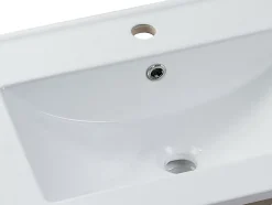 Vasque à encastrer blanche rectangle en céramique - 101 x 46,5 cm - MOTIAC