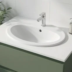 Vasque à encastrer céramique GoodHome Turso Blanc NF
