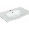 Vasque à encastrer en résine effet pierre - Blanc - L80 x l46 cm - OKIWA