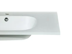 Vasque à encastrer en résine effet pierre - Blanc - L80 x l46 cm - OKIWA
