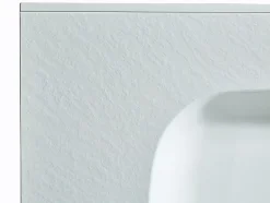 Vasque à encastrer en résine effet pierre - Blanc - L80 x l46 cm - OKIWA
