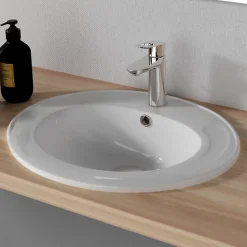 Vasque à encastrer ovale 55x45 cm en céramique - Nostra