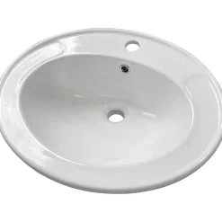 Vasque à encastrer ovale 55x45 cm en céramique - Nostra