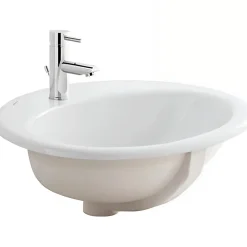 Vasque à encastrer par le dessus NF (conforme marchés publics) 55x44 hauteur 21,5cm céramique SANINDUSA PARIS blanche