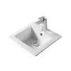Vasque à encastrer rectangulaire - 41,5 x 41,5 cm - Blanc brillant - VELIA
