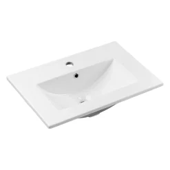 Vasque à encastrer rectangulaire - 60 x 39 cm - Blanc brillant - AUREA