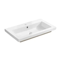 Vasque à encastrer rectangulaire - 60 x 46 cm - Blanc brillant - LIVO