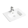 Vasque à encastrer rectangulaire - 60 x 46 cm - Blanc brillant - ORIS