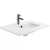 Vasque à encastrer sur plan de toilette ou à poser sur meuble SANINDUSA 81x46 hauteur 15cm (mitigeur et vidage non inclus)