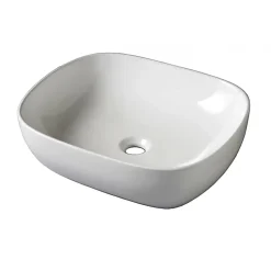 Vasque à poser 49.5 cm blanc brillant - Manille