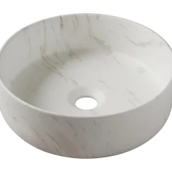 Vasque à poser Andria 36 cm - Effet marbre - Rebords fins