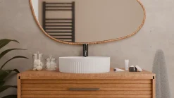 Vasque à poser cannelée BEYOND 40cm Blanc Mat