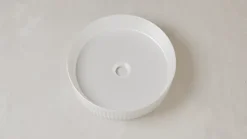 Vasque à poser cannelée BEYOND 40cm Blanc Mat