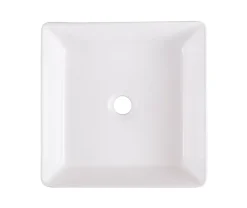 Vasque à poser en céramique blanche l.38 x H.13 x P.38,5 cm GoodHome Padma