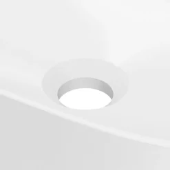 Vasque à poser en céramique l.48 x H.12,5 x P.30 cm, blanc brillant, GoodHome Levanna