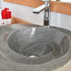 Vasque à poser en pierre de rivière Tourbillo 40