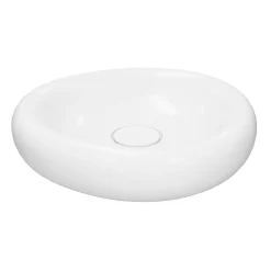 Vasque à poser l.40,9 x P.39,6 x H.9,1 cm en céramique, blanc, Kentia