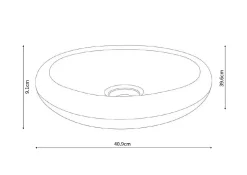 Vasque à poser l.40,9 x P.39,6 x H.9,1 cm en céramique, blanc, Kentia