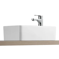 Vasque à poser ou à suspendre rectangle en céramique 43x26,5cm