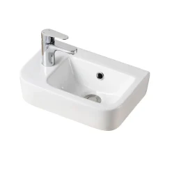 Vasque à poser ou à suspendre rectangle en céramique 43x26,5cm