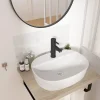 Vasque à poser ovale blanche en céramique, Homesight Faro