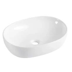 Vasque à poser ovale céramique blanc Porto