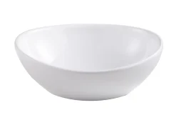 Vasque à poser ovale céramique blanche GoodHome Nessa