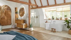 Vasque à poser ovale céramique blanche GoodHome Nessa