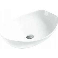 Vasque à poser ovale, céramique 56x39,5x15,5 cm Blanc