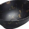 Vasque à poser ovale, céramique 40,5x33x14 cm Marbre noir