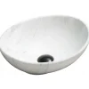 Vasque à poser ovale, céramique 40,5x33x14 cm Blanc