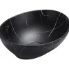 Vasque à poser ovale, céramique 40,5x33x14 cm marbre noir