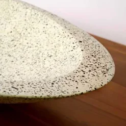Vasque à poser ovale grise en Terrazzo pour salle de bain élégante