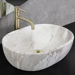 Vasque À Poser Rea Amelia Ash Matt Beige