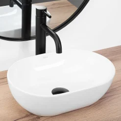Vasque À Poser Rea Amelia Mini White Oval