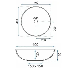 Vasque À Poser Rea Aztec Blue Round