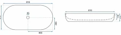 Vasque À Poser Rea Cleo 81 Shiny Aiax White Oval