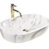 Vasque À Poser Rea Cleo 61 Shiny Aiax White Oval